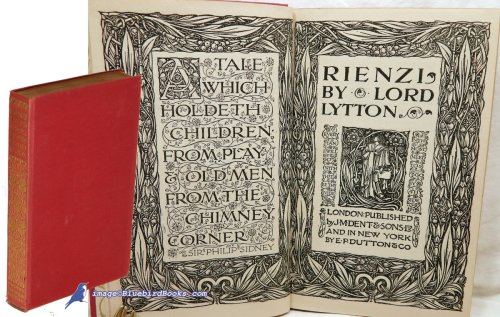 Rienzi [the Last of the Tribunes] (First Everyman's Library Edition, EL #532)