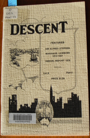 Descent: The Journal of the Society of Australian Genealogists (Vol 8, March 1977, Part 2)