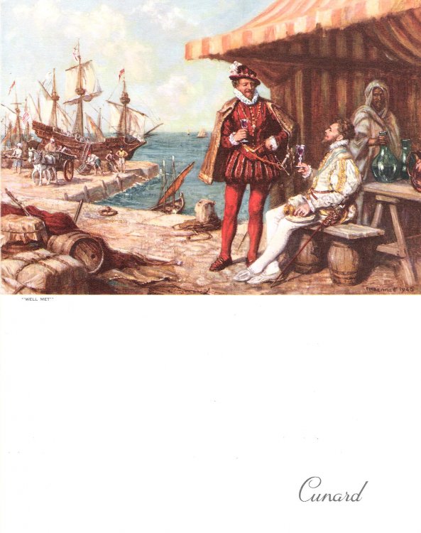 R.M.S. Queen Mary Menu Card United Nations Day DinnerWed 24th October 1962.