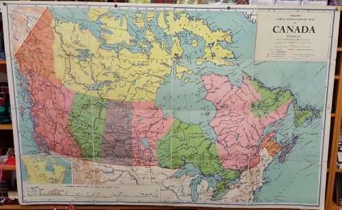 Philips' Large School-Room Map of Canada - Political