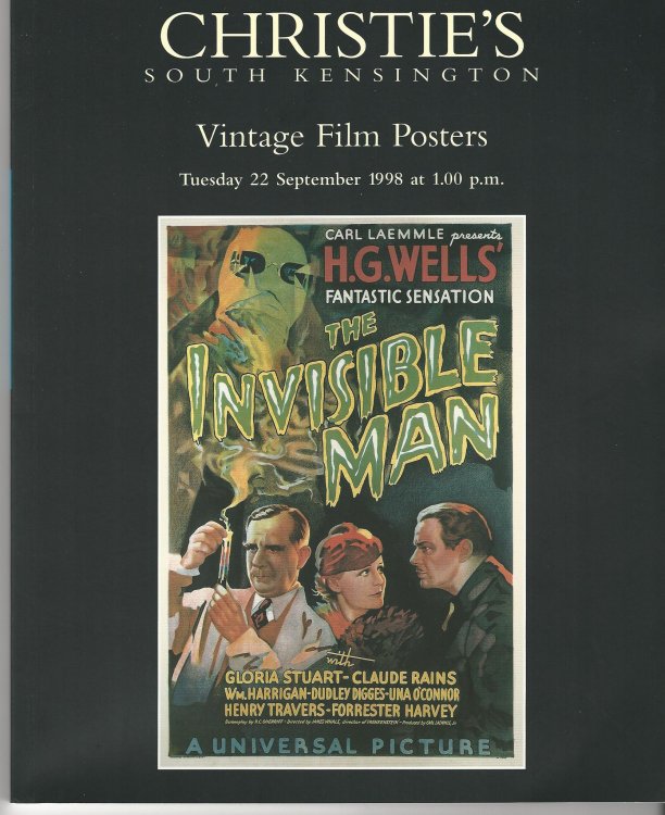 Christie's South Kensington Vintage Film Posters, 22 September 1998.
