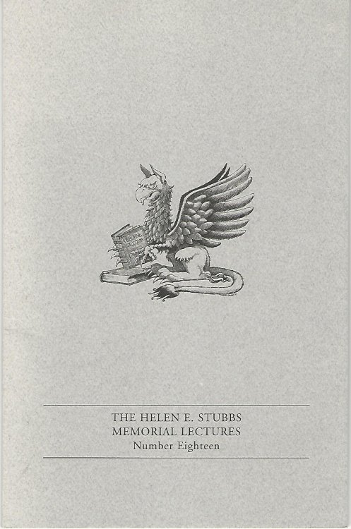 The Helen E. Stubbs Memorial Lectures Number Eighteen: Dungeon Master