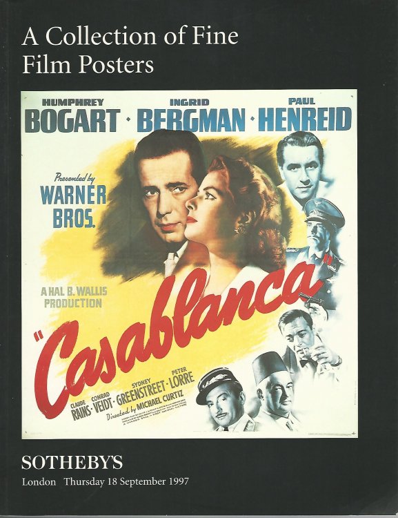 A Collection of Fine Film Posters. Sotheby's, London, Thursday 18 September 1997.