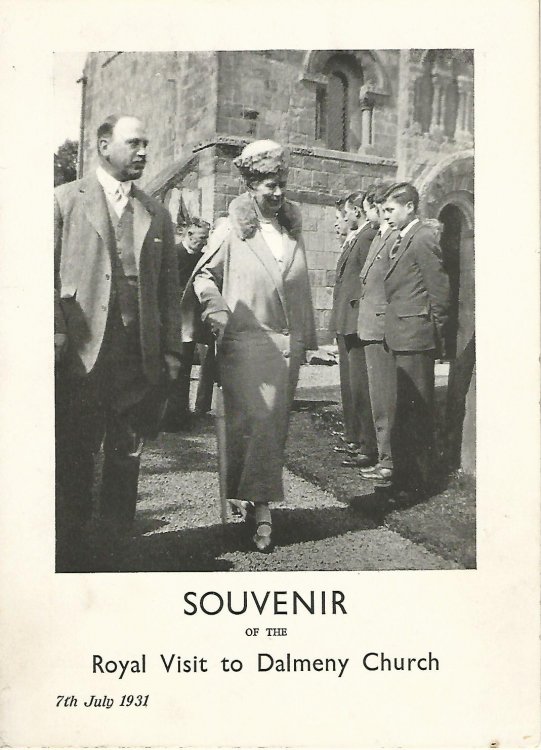 Souvenir of the Royal Visit to Dalmeny Church, 7th July 1931.