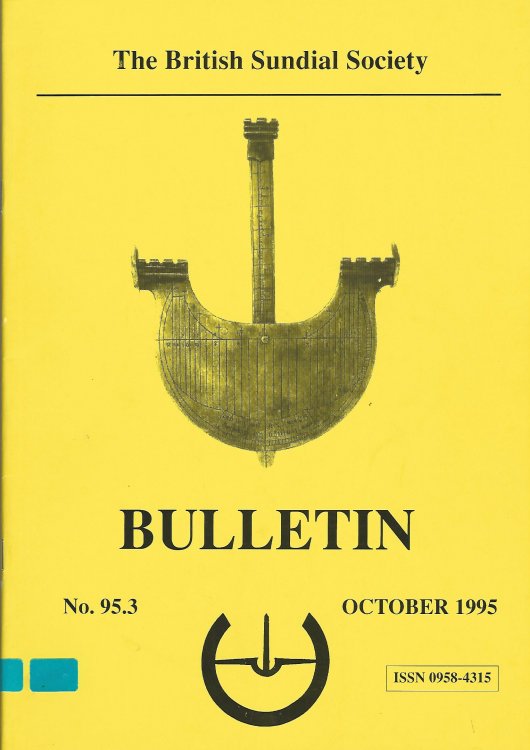 The British Sundial Society Bulletin No. 95.3, October 1995.