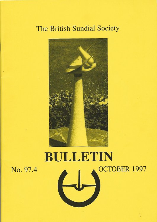 The British Sundial Society Bulletin No.97.4.