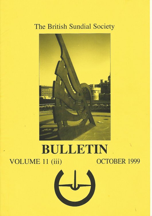 The British Sundial Society Bulletin Volume (iii)