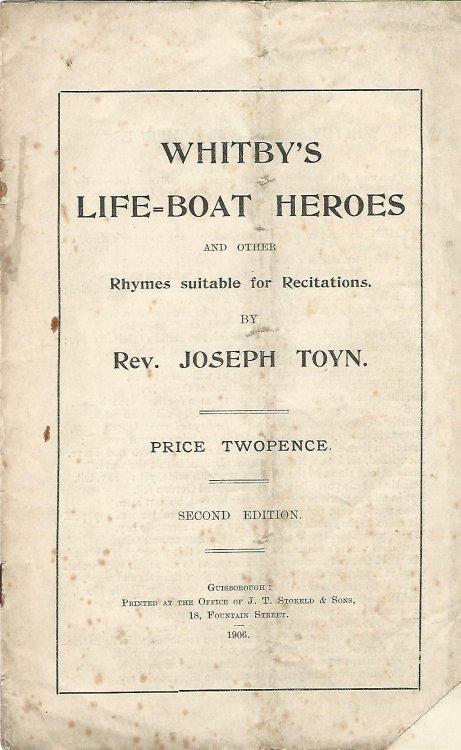Whitby's Life-Boat Heroes and other Rhymes Suitable for Recitations.