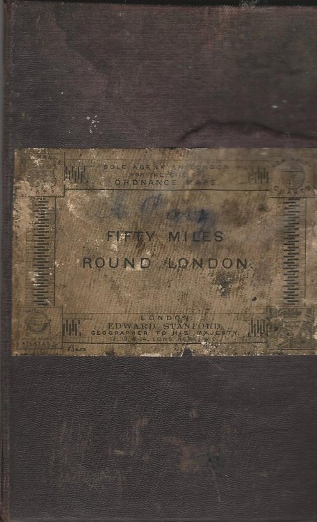 Fifty Miles Round London: Quarter Inch Map of London Environs, 50 Mile Radius.