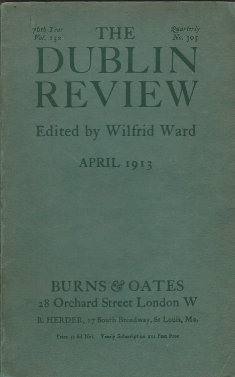The Dublin Review: April 1916 Vol. 158, No.317