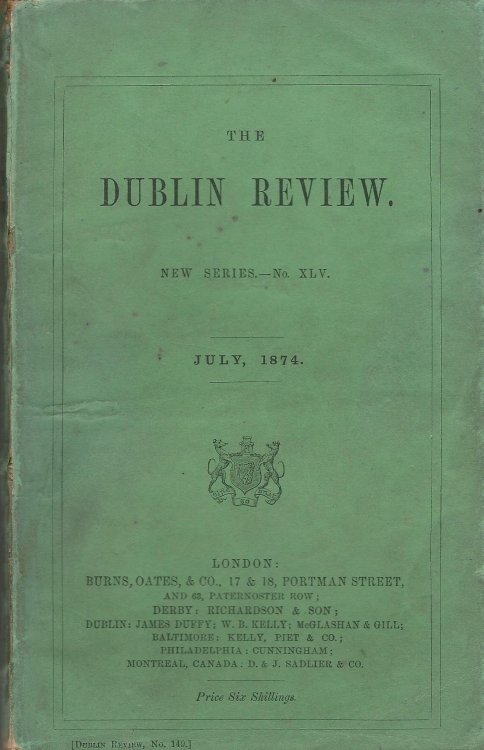 The Dublin Review: July, 1874, No. XLV