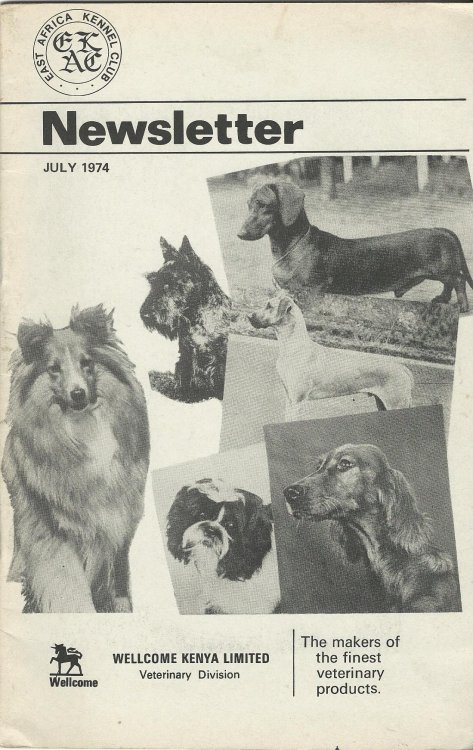 East Africa Kennel Club Newsletter November 1971.