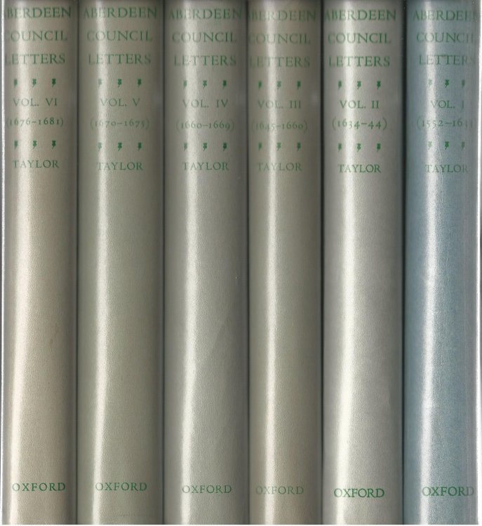 Aberdeen Council Letters 1552-1681 6 Volumes Complete.