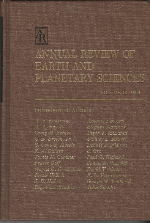 Annual Review of Earth and Planetary Sciences Volume 18, 1990.