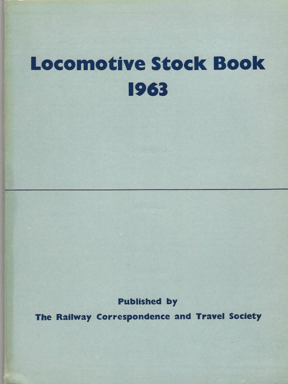 Locomotive Stock Book 1963