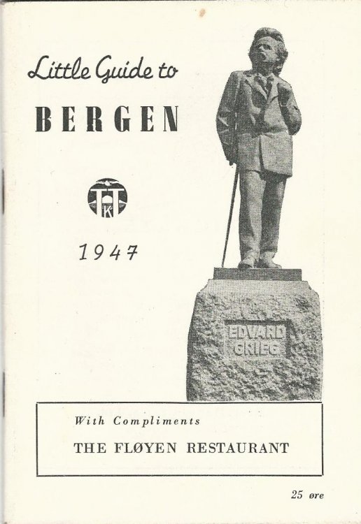 Little Guide to Bergen 1947 "With Compliments - The Floyen Restaurant"
