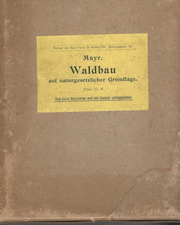 Waldbau Auf Naturgesetzlicher Grundlage.