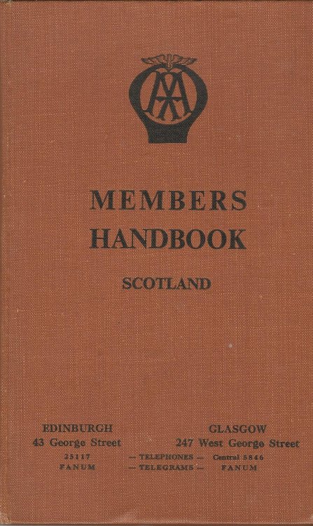 AA Member's Handbook - Scotland - Post War Edition.