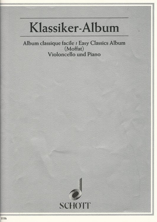 Klassiker-Album. Easy Classics for Violoncello and Piano.
