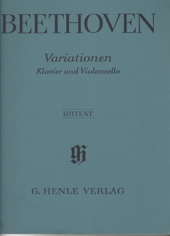 Beethoven Variationen fur Klavier und Violoncello.