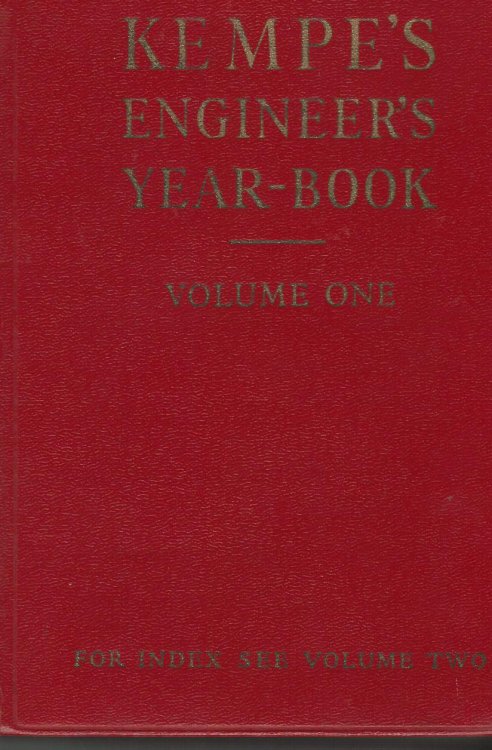 Kempe's Engineer's Year Book for 1952, Volumes One and Two.