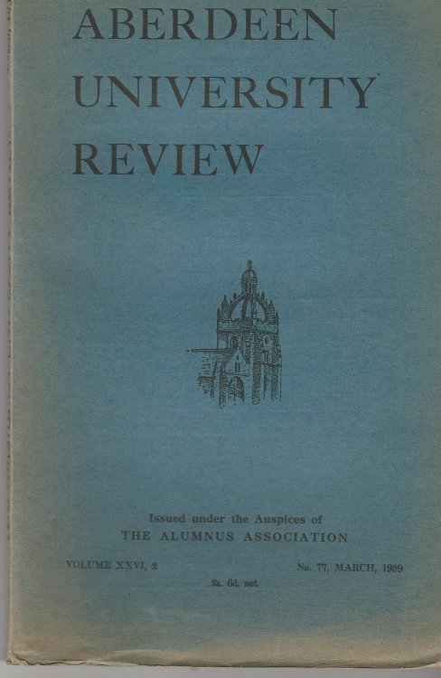 Aberdeen University Review, Volume XXVI, 2, March 1939.