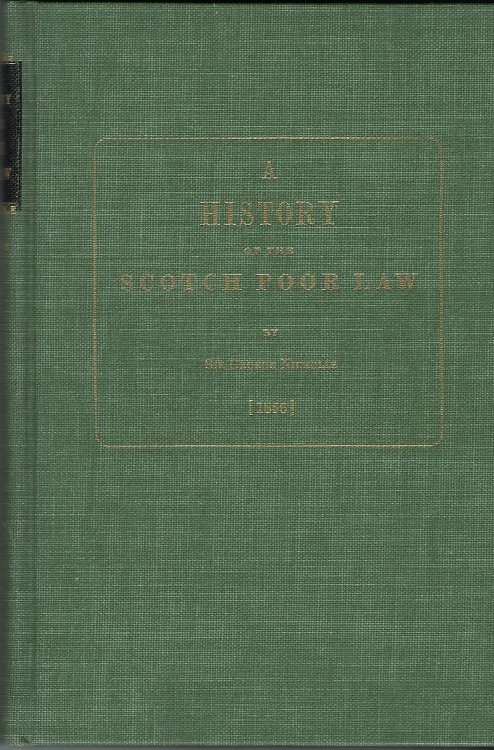 A History of the Scotch Poor Law