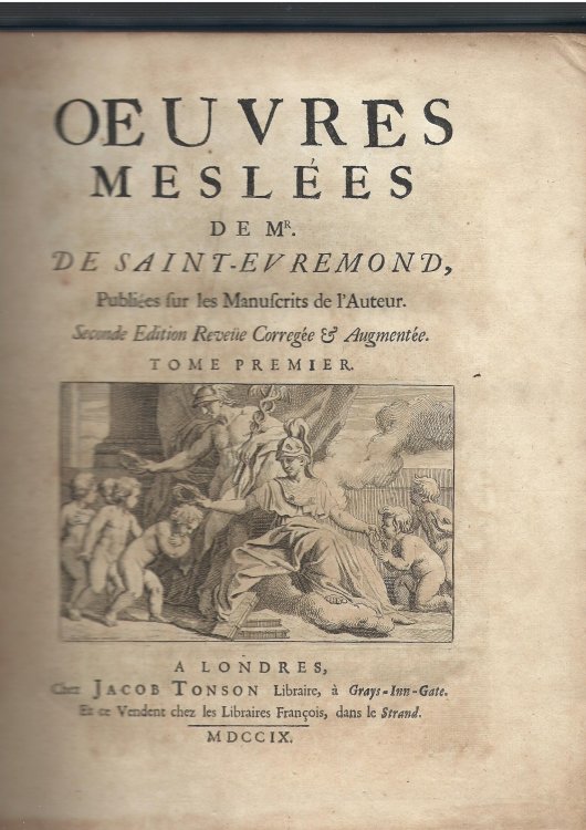 Oeuvres Meslees de Saint-Evremond. 3 Volumes.