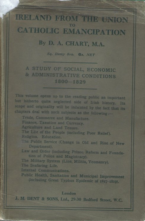 Ireland from the Union to Catholic Emancipation.