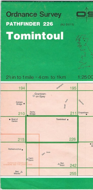 Tomintoul: Sheet 226 (Pathfinder Maps) 1:25000