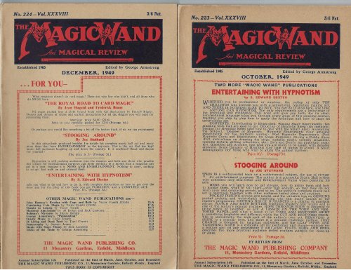 The Magic Wand and Magical Review No.221, 222, 223, 224, Vol. XXXVIII