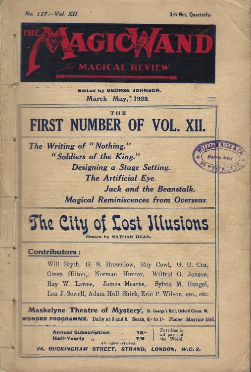 The Magic Wand and Magical Review No.117, 118, 119, 120, Vol. XII