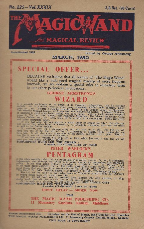 The Magic Wand and Magical Review No.225, Vol. XXXIX