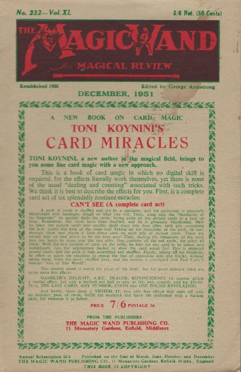 The Magic Wand and Magical Review No.232, Vol. XL