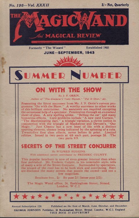 The Magic Wand and Magical Review No198, Vol. XXXII, June - September 1943
