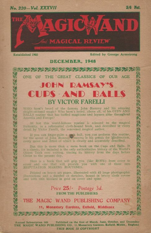 The Magic Wand and Magical Review No220, Vol. XXXVII, December 1948