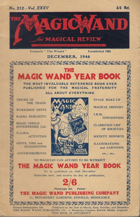 The Magic Wand and Magical Review No212, Vol. XXXV, December 1946