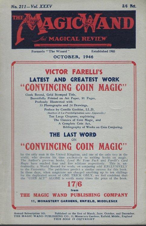 The Magic Wand and Magical Review No211, Vol. XXXV, October 1946