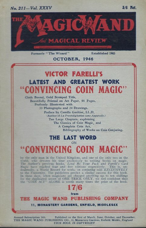 The Magic Wand and Magical Review No211, Vol. XXXV, October 1946