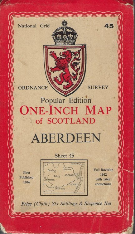 OS One - Inch Map of Scotland: Aberdeen Sheet 45.