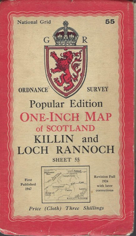 OS One - Inch Map of Scotland: Killin and Loch Rannoch Sheet 55