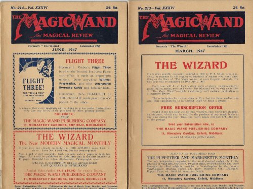 The Magic Wand and Magical Review Nos 213, 214, 215, 216 Vol. XXXVI, 1947