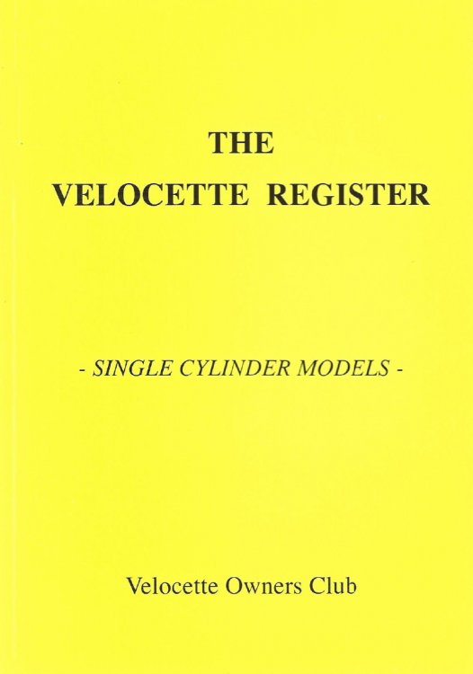 The Velocette Register: Single Cylinder Models