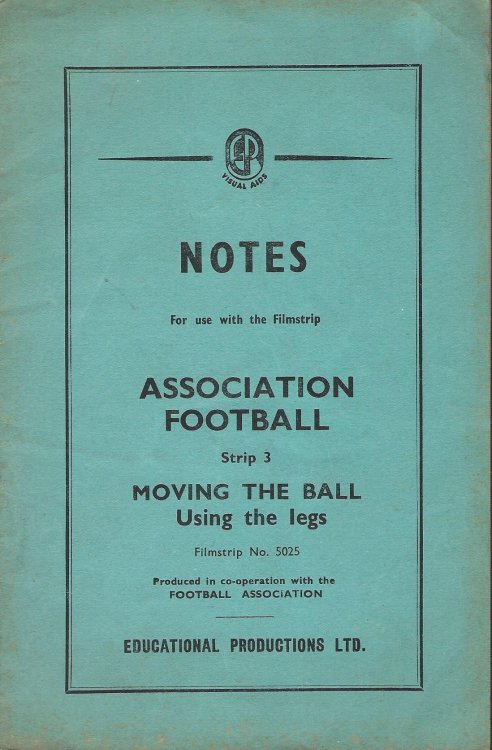 Notes for Use with the Filmstrip Association Football Strip 3: Moving the Ball Using the Legs, Number 5025