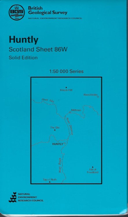 British Geological Survey Map of Huntly Scotland Sheet 86W 1:50 000 Series