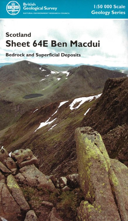 British Geological Survey Map of Ben Macdui Scotland Bedrock and Superficial Deposits Sheet 64E 1:50 000 Geology Series