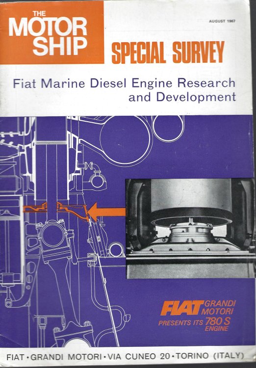 The Motor Ship Special Survey August 1967: Fiat Marine Diesel Engine Research and Development