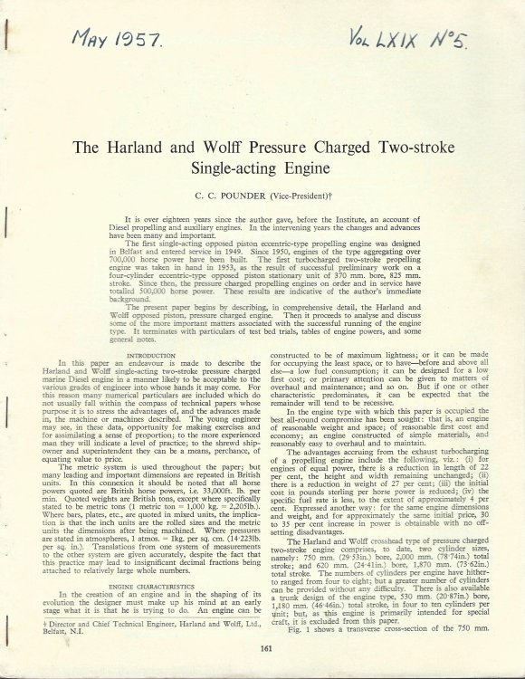 The Institute of Marine Engineers Transactions: May 1957, Volume LXIX No. 5