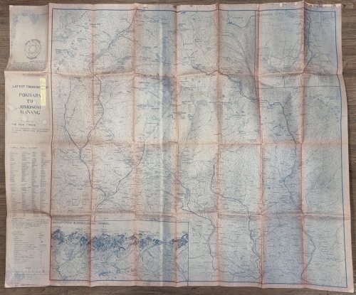 Latest Trekking Map: Pokhara to Jomosom Manang