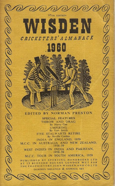 Wisden Cricketer's Almanack 1960 (97th edition)